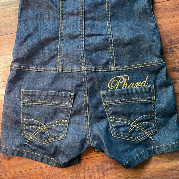 Phard Denim Overalls Shorts - Picture 5 of 7